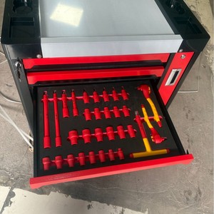 ערכת כלים מבודדים VDE 68 חלקים 1000 וולט, כלי עבודה לחשמלאים, מפתחות, צבתות, מברגים, בוקסות לעבודות תיקון רכב חשמלי ורשת חשמל - Product Image 3