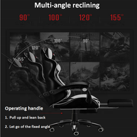 Chaise de Gaming inclinable en cuir rvb, fauteuil de course avec masseur et haut-parleur bluetooth, vente en gros, haute qualité