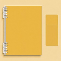 Carnet à spirales A4, reliure à colle froide, couverture jaune, pages vierges, cadeau d'affaires personnalisé