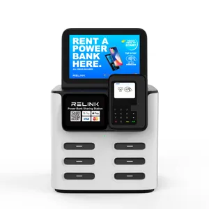 Новый продукт power bank sharing station с POS и 8 дюймов рекламный экран power bank station Аренда для бара