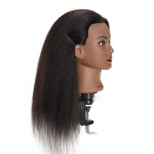 Tête de Mannequin d'Entraînement en Cheveux Naturels pour Salon de Coiffure – Modèle de Pratique pour Coiffure, Coupe, Coloration et Permanente - Product Image 5