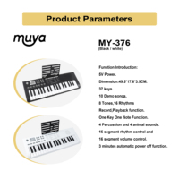 MY MUSIC MY-376 37-Key Mini Electric Portable Digital Piano Keyboard Instrument Durable Plastic Electronic Organ