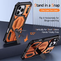 Funda Magnética para iPhone 17 Pro Max, Air 17e, 16 Plus, 15 Pro, 14 con Soporte y Marco Frontal, Protección Resistente a Caídas, Carcasa Rígida