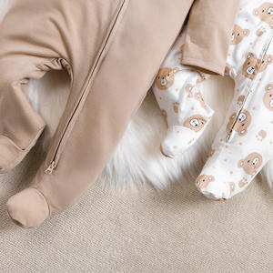 Tutina per Neonati con Doppia Cerniera 2026, in Poliestere con Motivo Orso, Maniche Lunghe, Sottile, per Primavera e Autunno - Product Image 4