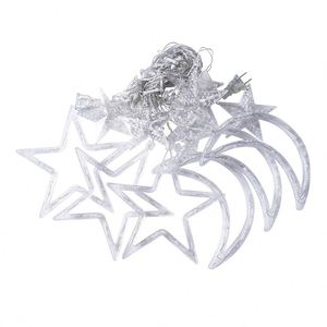 Twinkle Star 138 LED Star Moon Curtain <b>String</b> Curtain Window Decor <b>String</b> <b>Lights</b> 8 Modes Decorations for Ramadan - Product Image 5