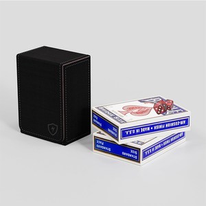 Estuche <span class=keywords><strong>de</strong></span> Cuero PU Personalizado con Logotipo, para un Solo Mazo <span class=keywords><strong>de</strong></span> <span class=keywords><strong>Cartas</strong></span>, <span class=keywords><strong>de</strong></span> Primera Calidad, para <span class=keywords><strong>Cartas</strong></span> <span class=keywords><strong>de</strong></span> Póker Estándar, Venta al Por Mayor <span class=keywords><strong>de</strong></span> Fábrica - Product Image 2