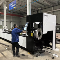 Hoysook 1500W 2000W 3000W 6000W Máquina de corte láser de fibra CNC para tubos y tuberías con corte en bisel automático Cypcut