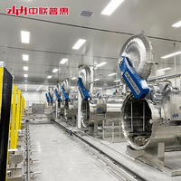 Autoclave horizontal à pulvérisation d'eau pour la production de tempeh, de rendang en sachet et de produits à base de soja