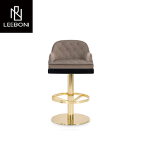 Fabrication sur mesure, prix d'usine, tabouret de bar moderne pour hôtel, tabouret de bar moderne de luxe, cadre en acier inoxydable, chaise de comptoir de bar
