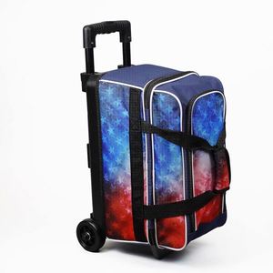 Sac de transport pour balles de bowling BSCI, 2 balles, avec roulettes, compartiment rembourré pour 2 balles, espace pour chaussures - Product Image 2