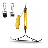 LIETU LT-E007 Prix usine avantageux Treuil à poulie en acier de 1500 LB avec système de fixation Gambrel pour accessoires de chasse