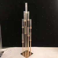 XinQi Chandelier en métal doré haut, professionnel, pour centres de table de mariage et décoration de fête, Nouveauté