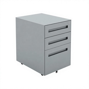 Meuble de rangement mobile à 3 tiroirs en métal blanc de haute qualité pour bureau, très demandé - Product Image 2