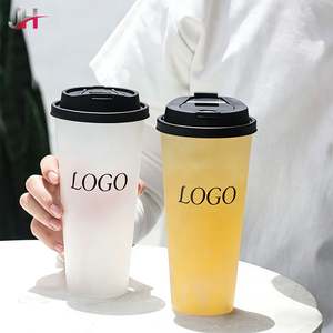 Compra al por mayor: Vasos de PP desechables de plástico rígido de 90 mm para té de burbujas, bebidas con leche, para llevar, esmerilados e impresos. - Product Image 2