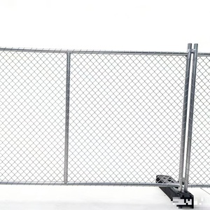 Barrière de sécurité extérieure en treillis métallique soudé, cadre métallique amovible, facilement assemblable, clôture temporaire robuste - Product Image 2