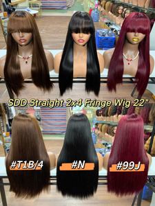 Cheveux vietnamiens super lisses T1B4 de 22 pouces avec frange, unité personnalisée ultra-lisse, dessus en dentelle 2x4 - Product Image 4