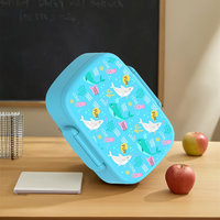 Boîtes à lunch de haute qualité en plastique, mignonnes, avec impression personnalisée, Omie, 5 compartiments, étanches, compatibles micro-ondes, certifiées LFGB, 1-3L