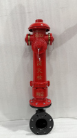 Hydrant d'incendie extérieur en fonte ductile DN100 avec 2 sorties filetées DN65 pour raccordement universel - Usine OEM HONGAN