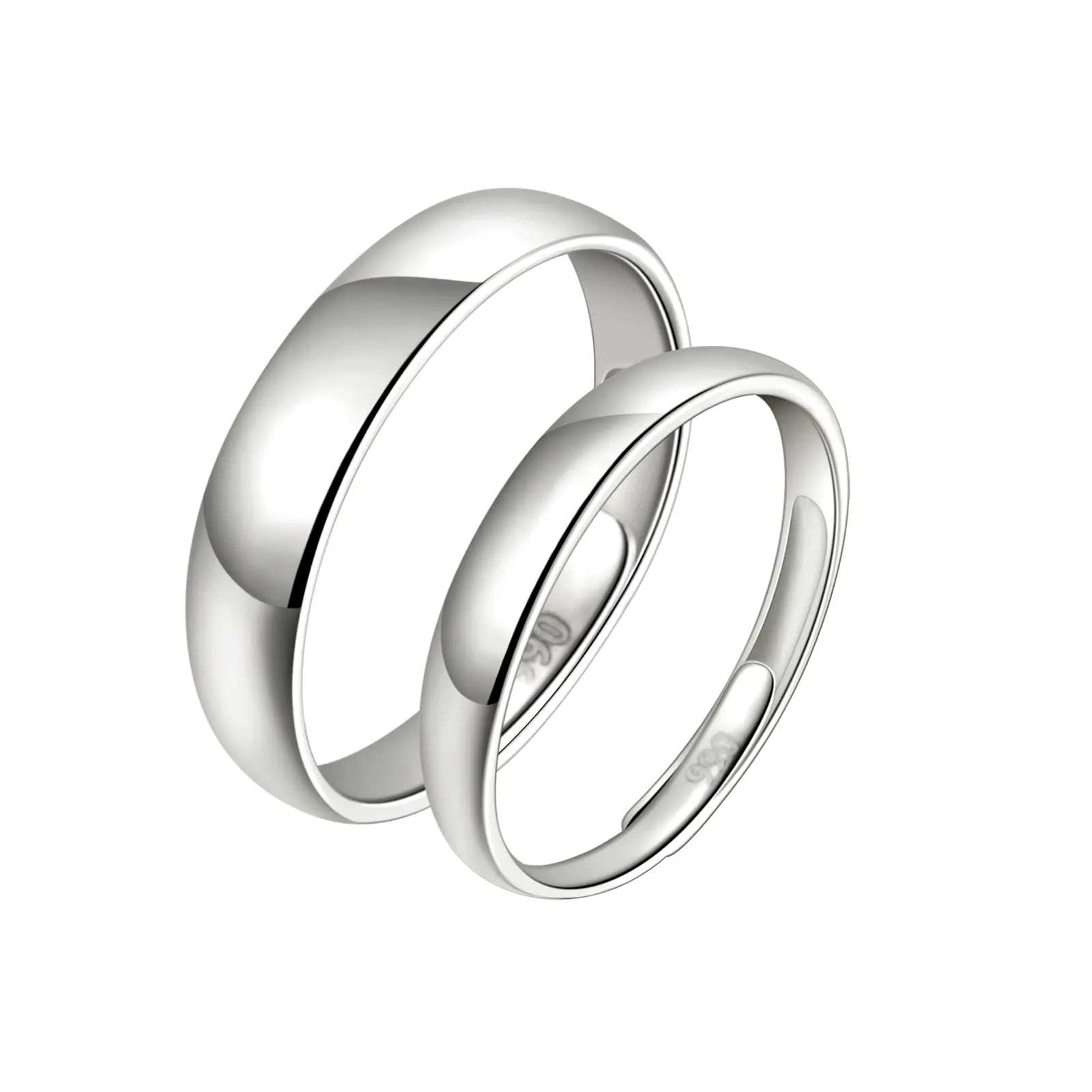 Amazon shop solid pure 990 sterling silver rings for women unique simple ring fine jewelry for her