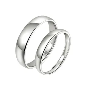 亚马逊女性戒指独特的简单戒指精品珠宝她的990纯银商店固体纯免费送货情侣戒指