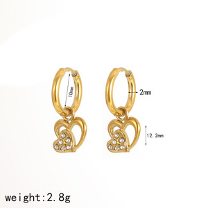 Pendientes de aro de acero inoxidable con diseño de girasol y circonita para mujer, joyería de fiesta, pendientes colgantes de moda - Product Image 5