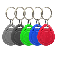 Kartu pintar penanda kunci tanpa kontak, 125KHz EM ID jarak dekat RFID, kontrol akses Keyfob ABS, sistem kunci kehadiran pintu, kartu pintar