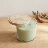Bocaux à bougies en bois de Paulownia avec couvercles, gravure de logo personnalisée, bouchon coulissant anti-déversement avec joint d'étanchéité, couleur bois naturel, ISO9001