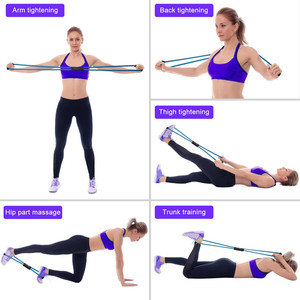 Wholesale 8 Shaped Chest Expander Home Workout Fitness Yoga <strong>Exercise</strong> Equipment <strong>Elastic</strong> Latex Tube Resistance <strong>Loop</strong> Band - Product Image 5