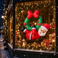 Décorations de Noël gonflables suspendues pour l'extérieur avec éclairage LED