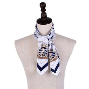 Nueva llegada para 2020 venta al por mayor de <span class=keywords><strong>las</strong></span> mujeres, el velero de Chiffon impreso personalizado Pañuelo cuadrado pañuelo - Product Image 5