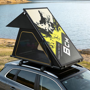 Tente de toit triangulaire en fibre de carbone pour voiture, ouverture automatique, tente de toit en aluminium, tente de toit rigide en poly-coton - Product Image 1