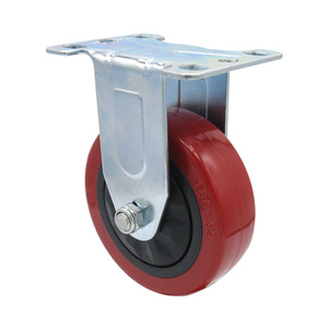 Top Sale Trolley schwenkbare Lenk rolle starre Polyurethan-Lenkräder 3 Zoll mit Kunststoff abdeckung - Product Image 3