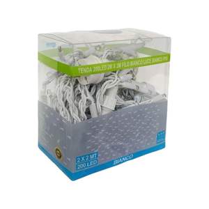 Guirnalda de Luces Gloca 2m X 2m Cable Blanco IP65 Luz Blanca Decoración para Fiestas en Interiores y Exteriores - Product Image 5