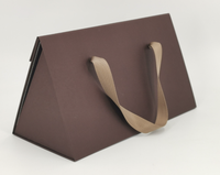 Boîte en papier personnalisée avec logo pour cadeaux de remerciement de mariage, avec ruban, grand couvercle, pour macarons et friandises