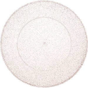 Luxury plates sets dinnerware Disposable Cheap Rose Gold Glitter Wedding Clear Plastic Party Plates