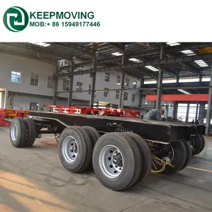 Three axle 35 Ton Dog Trailer Chassis Truck With Draw Bar