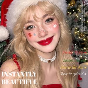 Fonte transfrontaliera di natale trucco temporaneo cartone animato adesivi per feste festa decorazione ballo <span class=keywords><strong>divertente</strong></span> <span class=keywords><strong>tatuaggio</strong></span> creativo - Product Image 1