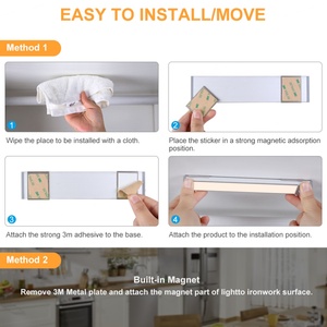 Counter Wardrobe Hallway Stairs 3 Color Modes Magnetic 58 LED Wireless <b>Motion</b> <b>Sensor</b> Closet <b>Lights</b> Under Cabinet Lighting - Product Image 6