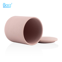 Contenants à bougies en céramique personnalisés avec couvercles, pots mats de luxe 240ml-400ml, logo gravé pour bougies