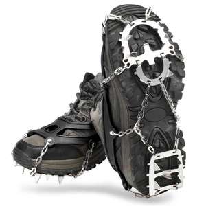 Chaussures d'extérieur antidérapantes à 18 dents, griffe de glace, pinces, Crampons, hiver, escalade, Camping, randonnée, chaussures de <span class=keywords><strong>neige</strong></span> - Product Image 2