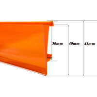 Lozier Maddix clair personnalisé gondole détail étagère bandes canal PVC extrudé bande de données en plastique porte-étiquette de prix pour supermarché