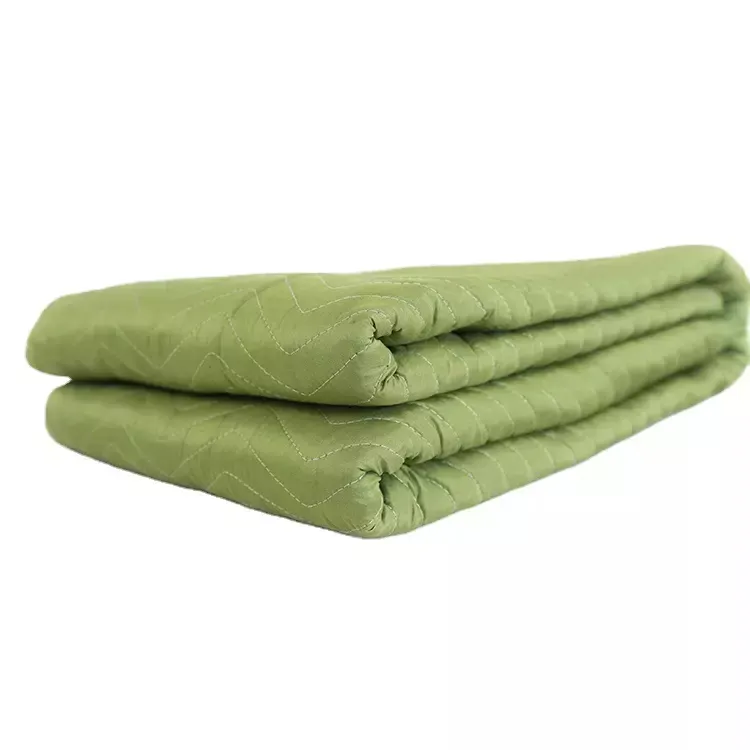Green High Quality Simple Design Durable Heavy Duty Furniture Protect Moving Blanket