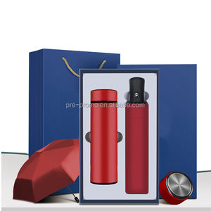 定制批发奢华促销礼品套装二合一保温瓶和雨伞商务礼品套装 - Product Image 2