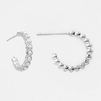 LOZRUNVE Boucles d'oreilles créoles classiques en argent sterling 925 plaqué or 18 carats avec perles d'eau douce, vente en gros