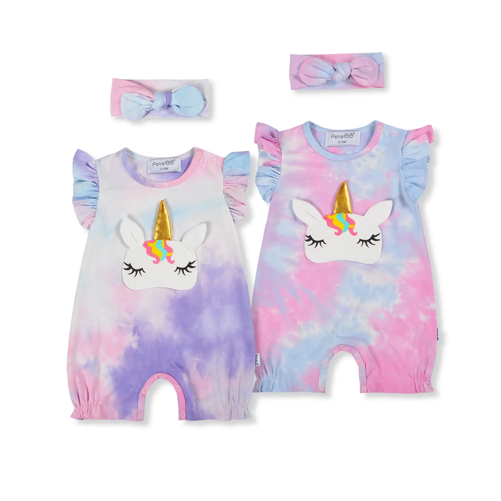 Primavera Del Bambino Cravatta Tinta Pagliaccetti Infantili Con Bottone A Pressione Pagliaccetti Appena Nati Morbido Tie Dye Pagliaccetti Vestiti Del Bambino