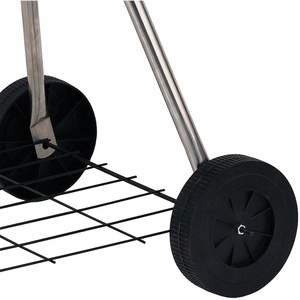 Portable Iron Enamel <strong>Kettle</strong> Charcoal BBQ Grill Outdoor <strong>Barbeque</strong> for Camping Patio &amp; Garden Heavy-Duty &amp; Easy Clean - Product Image 5