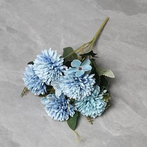 <span class=keywords><strong>Bouquet</strong></span> de fleurs artificielles en gros pour mariage, chrysanthèmes et œillets pour décoration de mariage et de maison - Product Image 4