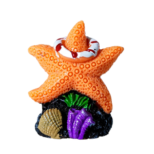 Mini estatua de estrella de mar creativa personalizada de fábrica, escultura de <span class=keywords><strong>Coral</strong></span> Artificial para decoración del hogar y decoración de peceras de acuario - Product Image 1