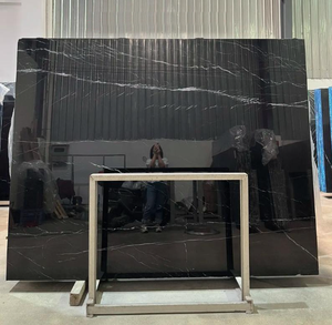 Nero Marquina unico naturale radice nera pietra per la fabbrica moderna all'ingrosso grande lastra di marmo controsoffitti - Product Image 1