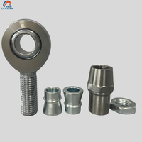 Kit de rotule métrique XM16M en acier allié autolubrifiant entièrement fileté de haute précision, avec écrou de blocage 12 mm ID, insert hexagonal et rondelle de soudure